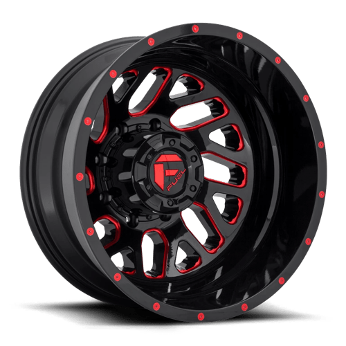 Fuel Offroad D656 TRITON Gloss Black Red Tinted Clear 20x8.25 -240 8x165.1mm 121.5mm - Wheelwiz