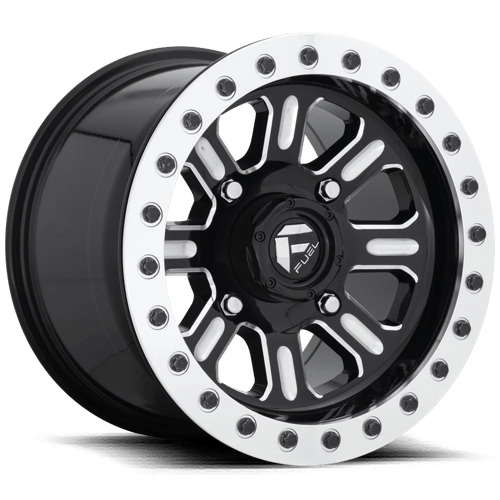 Fuel Offroad D910 HARDLINE BEADLOCK Gloss Black Milled 15x7 +38 4x137mm 110.1mm - Wheelwiz