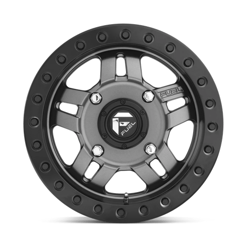 Fuel Offroad D918 ANZA BEADLOCK Matte Gun Metal 15x7 +38 4x137mm 110.1mm - Wheelwiz