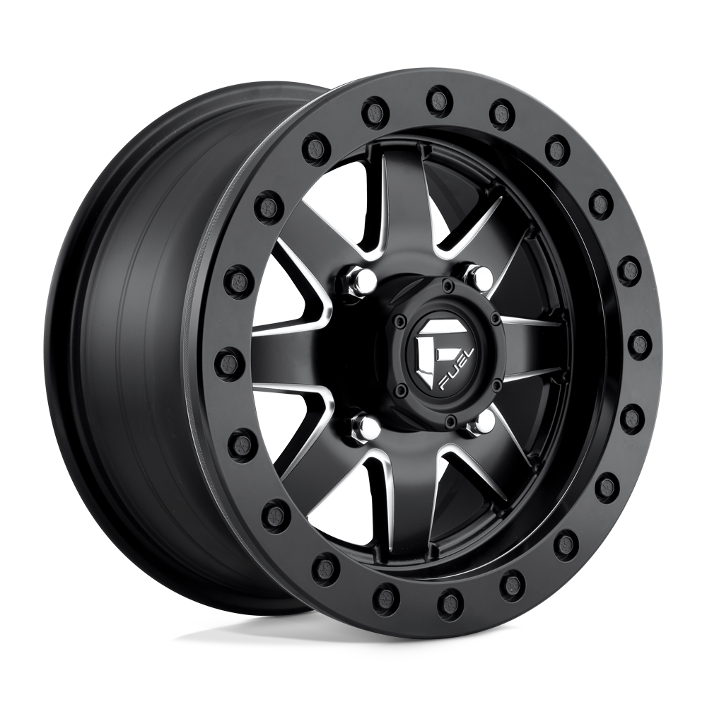 Fuel Offroad D938 MAVERICK BEADLOCK Matte Black Milled 14x7 +13 4x156mm 132mm - WheelWiz