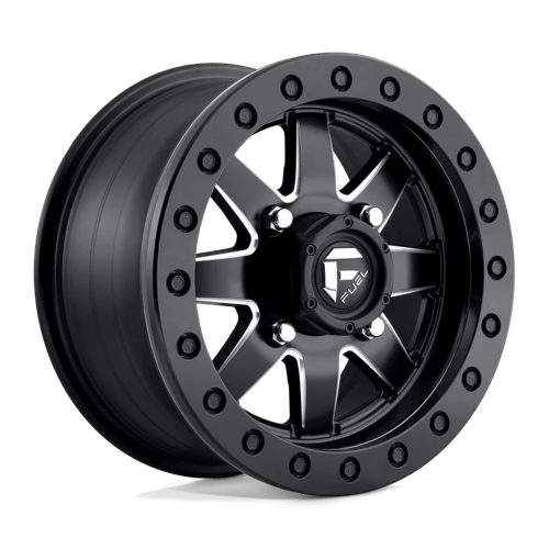 Fuel Offroad D938 MAVERICK BEADLOCK Matte Black Milled 14x7 +13 4x137mm 110.1mm - WheelWiz