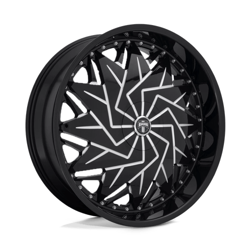 DUB S231 DAZR Gloss Black Milled 26x9 +25 5x114.3|5x120mm 72.6mm - WheelWiz