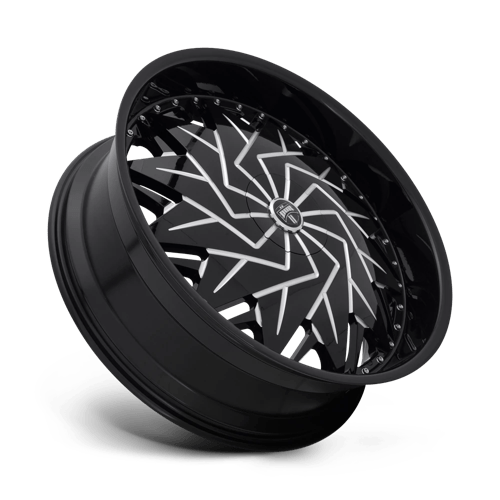 DUB S231 DAZR Gloss Black Milled 26x9 +01 Custom 78.1mm - Wheelwiz