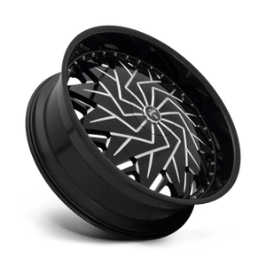 DUB S231 DAZR Gloss Black Milled 26x10 +5 5x114.3mm 72.6mm - Wheelwiz