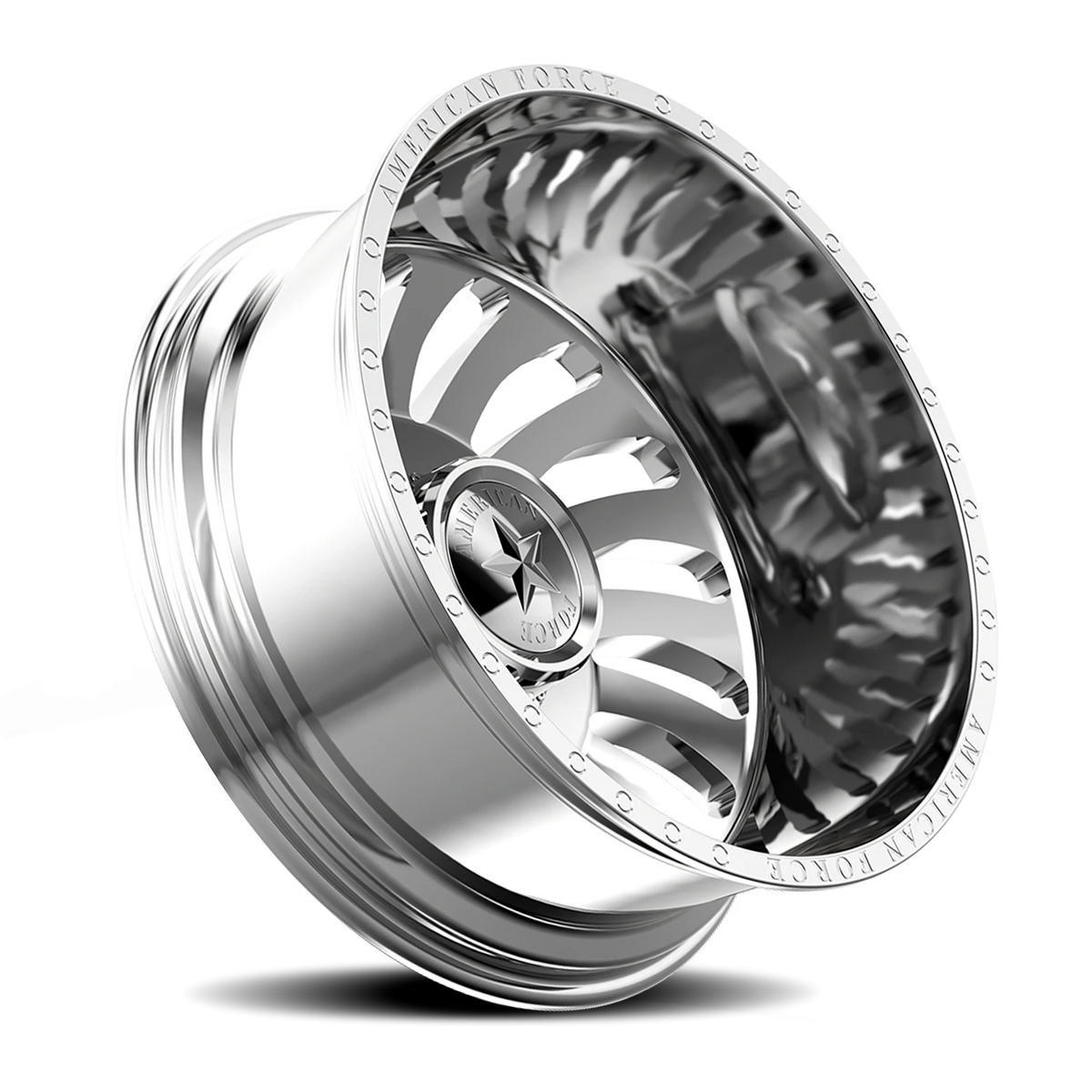 American Force DB06 Wave DBO Polished 24x8.25 -145 8x165.1mm 117mm - Wheelwiz