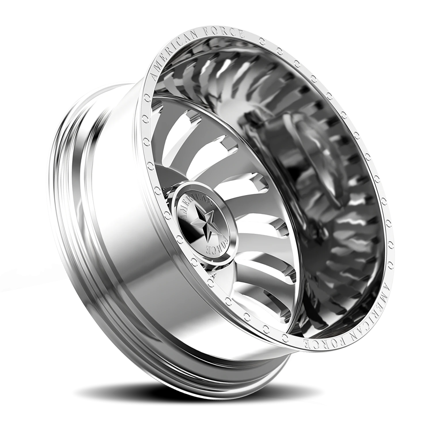 American Force DB06 Wave DBO Polished 22x8.25 -145 8x165.1mm 122mm - Wheelwiz