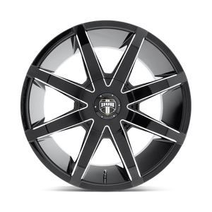 DUB S109 PUSH Gloss Black Milled 24x9.5 +25 6x135|6x139.7mm 87.1mm