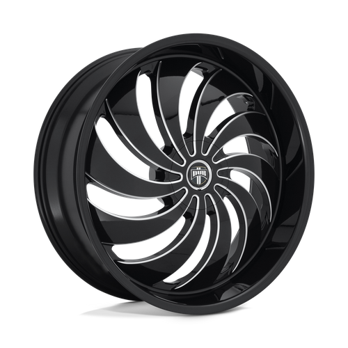 DUB S242 COJONES Gloss Black Milled 24x9 +25 5x114.3|5x120mm 72.6mm