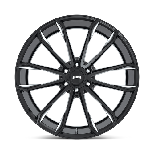 DUB S252 CLOUT Gloss Black Milled 24x10 +30 6x135mm 87.1mm