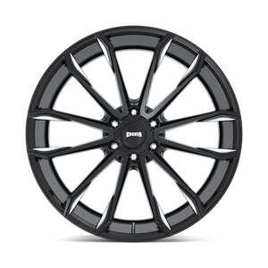 DUB S252 CLOUT Gloss Black Milled 24x10 +30 6x135mm 87.1mm