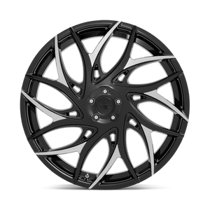 DUB S259 G.O.A.T. Gloss Black W/ Machined Spokes 26x10 +10 5x127mm 78.1mm - Wheelwiz