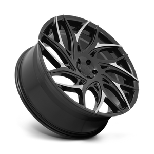 DUB S259 G.O.A.T. Gloss Black W/ Machined Spokes 26x10 +10 5x127mm 78.1mm - Wheelwiz