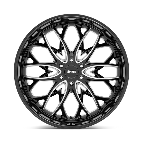 DUB S263 OG Gloss Black Milled 24x10 +30 6x135mm 87.1mm