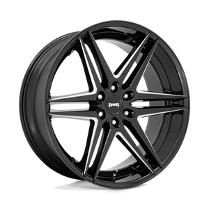 DUB S267 DIRTY DOG Glossy Black Milled 24x10 +30 6x135mm 87.1mm