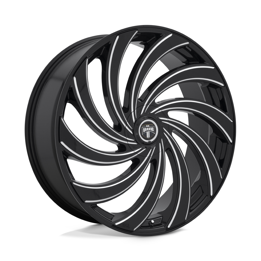 DUB S239 DELISH Gloss Black Milled 24x9 +25 5x114.3|5x120mm 72.6mm - WheelWiz