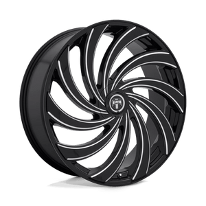 DUB S239 DELISH Gloss Black Milled 24x9 +15 5x115|5x120mm 72.6mm - Wheelwiz
