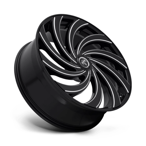 DUB  Gloss Black Milled 24x9 +25 Custom 72.6mm - Wheelwiz