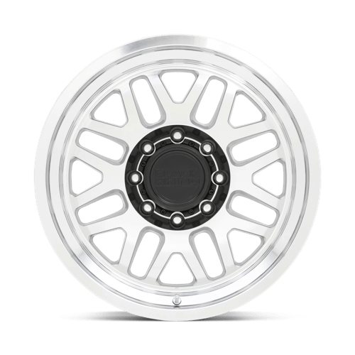 Black Rhino DELTA Gloss Silver With Mirror Face &amp; Lip 17x9.5 -18 8x170mm 125.1mm - WheelWiz