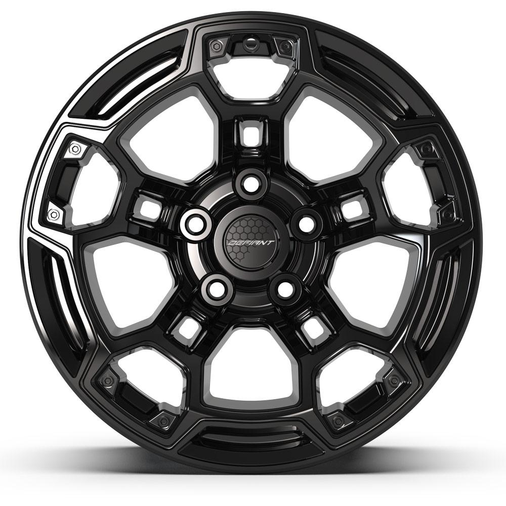 Defiant DF03B Gloss Black 17x9 -12 5x127|N/Amm 71.5mm - Wheelwiz