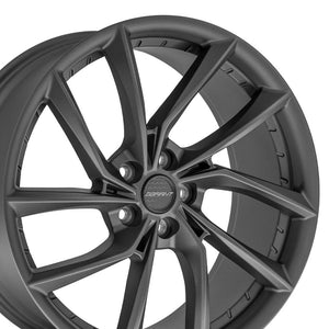 Defiant DF06 Dark Matte Charcoal 20x9.0 +35 5x120mm 64.1mm