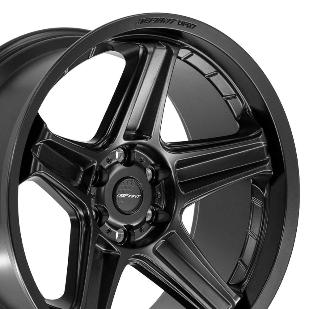 Defiant DF07 Matte Black 22x10.0 -12 6x139.7mm 78.1mm
