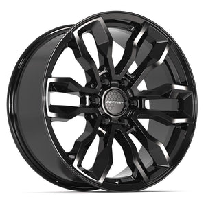 Defiant DF15B Gloss Black 20x9 +18 6x139.7|N/Amm 77.8mm - Wheelwiz