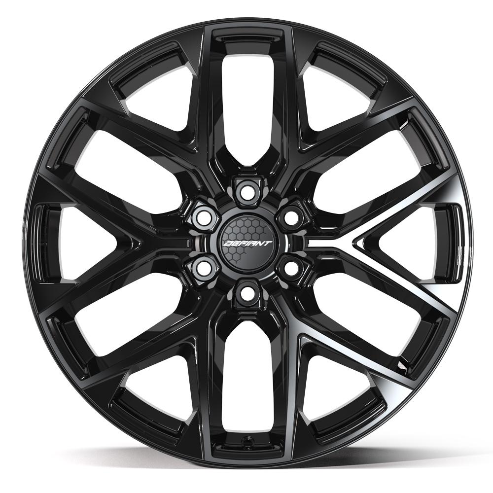 Defiant DF17B Gloss Black 22x9 +18 6x139.7|N/Amm 77.8mm - Wheelwiz