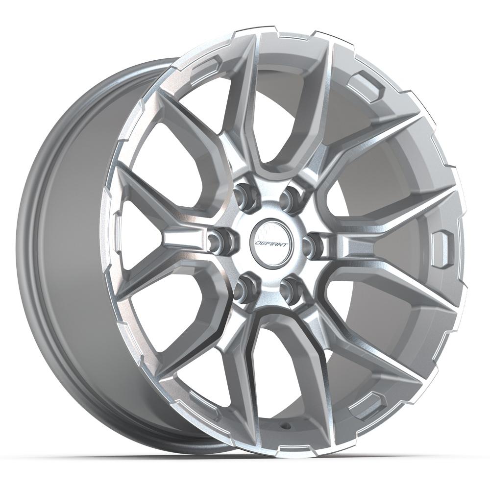 Defiant DF18A Gloss Silver Machined 20x9 +18 6x139.7|N/Amm 78.1mm - Wheelwiz