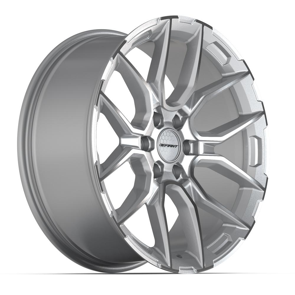 Defiant DF18A Gloss Silver Machined 22x9 +18 6x139.7|N/Amm 78.1mm - Wheelwiz