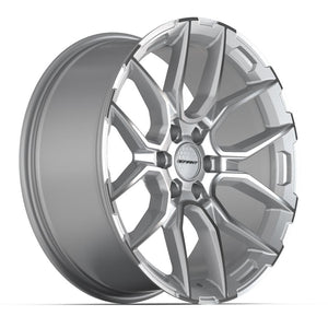 Defiant DF18A Gloss Silver Machined 22x9 +18 6x139.7|N/Amm 78.1mm - Wheelwiz