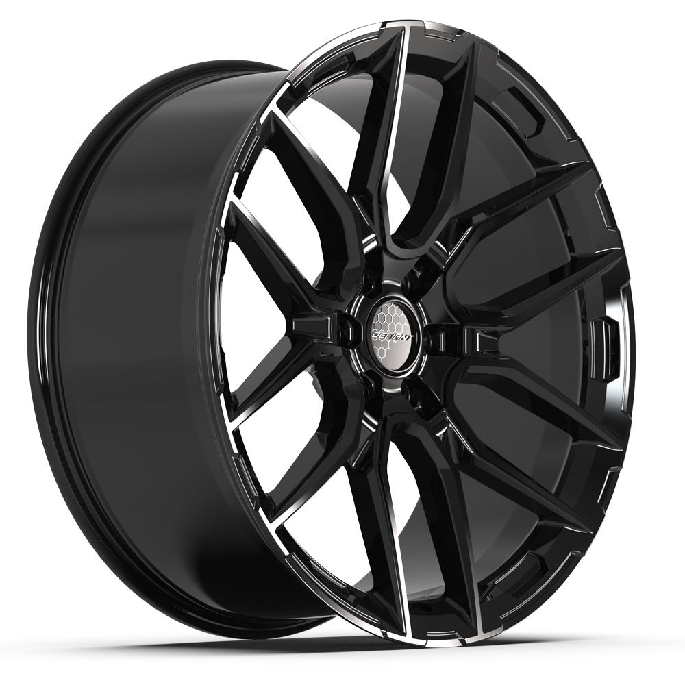 Defiant DF18A Gloss Black 24x10 +24 6x139.7|N/Amm 78.1mm - Wheelwiz