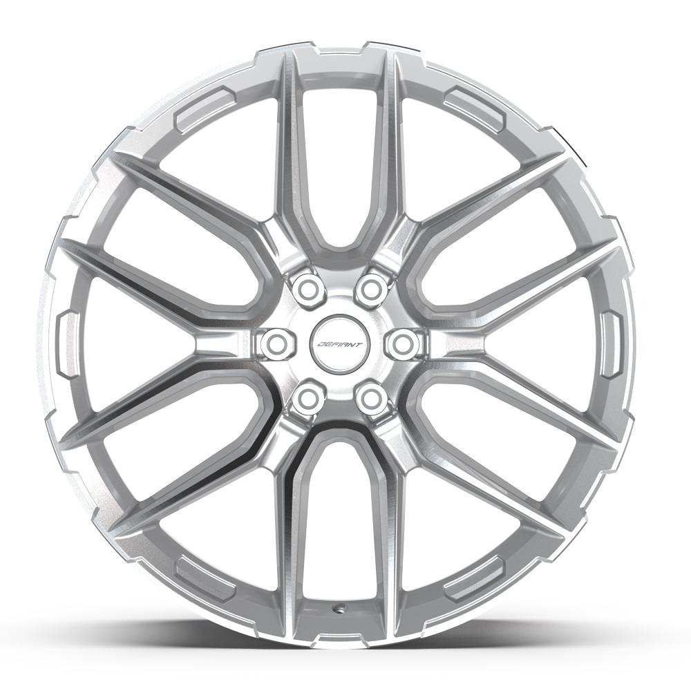 Defiant DF18A Gloss Silver Machined 24x10 +24 6x139.7|N/Amm 78.1mm - Wheelwiz
