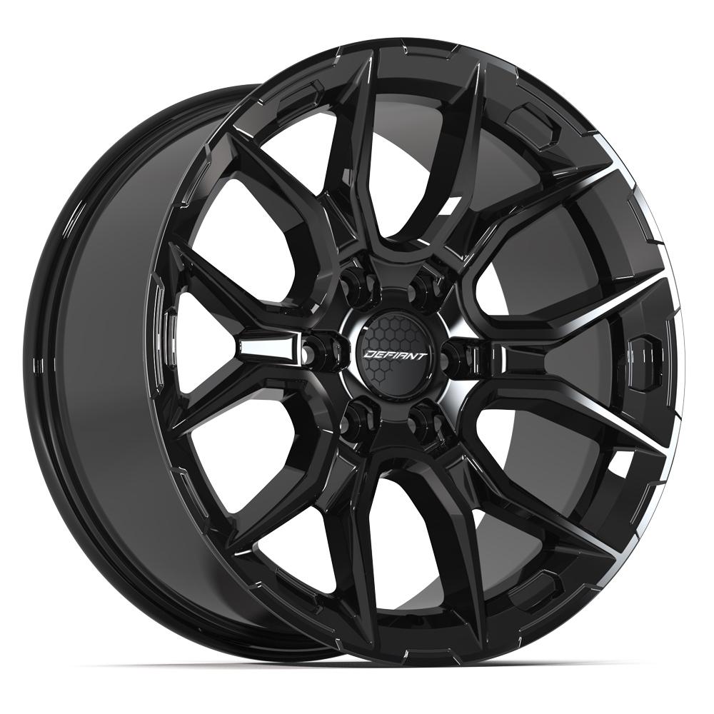 Defiant DF18B Gloss Black 20x9 +18 6x139.7|N/Amm 77.8mm - Wheelwiz