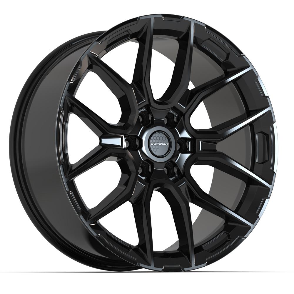 Defiant DF18B Gloss Black 22x9 +18 6x139.7|N/Amm 77.8mm - Wheelwiz