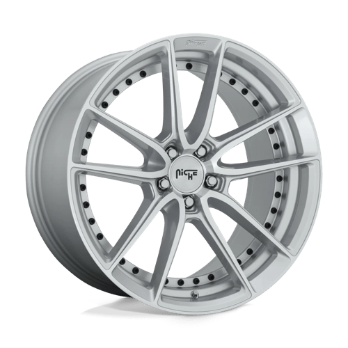 Niche M221 DFS Gloss Silver Machined 22x10.5 +40 5x120mm 74.1mm - Wheelwiz