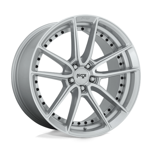 Niche M221 DFS Gloss Silver Machined 20x9 +18 5x115mm 71.5mm - WheelWiz