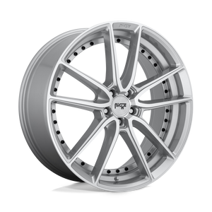 Niche M221 DFS Gloss Silver Machined 22x9 +38 5x112mm 66.6mm - WheelWiz