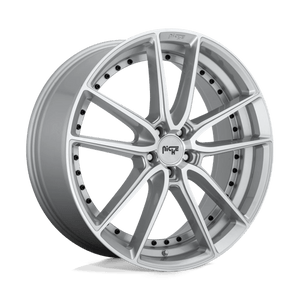 Niche M221 DFS Gloss Silver Machined 22x9 +38 5x112mm 66.6mm - WheelWiz