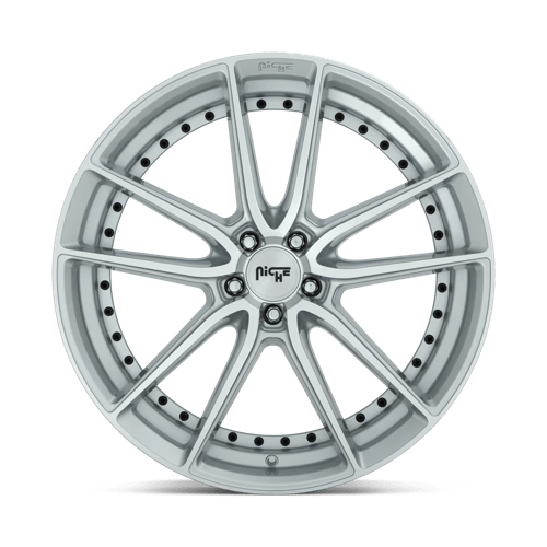 Niche M221 DFS Gloss Silver Machined 22x9 +38 5x112mm 66.6mm - WheelWiz
