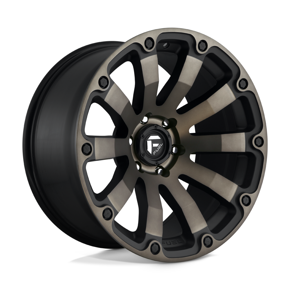 Fuel Offroad D636 DIESEL Matte Black Double Dark Tint 20x10 -18 6x139.7mm 108mm - WheelWiz