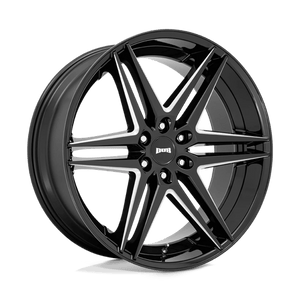 DUB S267 DIRTY DOG Glossy Black Milled 24x10 +25 6x139.7mm 106.1mm - Wheelwiz