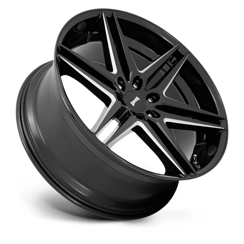 DUB S267 DIRTY DOG Glossy Black Milled 24x10 +25 6x139.7mm 106.1mm - Wheelwiz