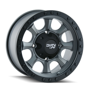 Dirty Life IRONMAN Satin gunmetal 14x7 +13 4x156mm 131.1mm - WheelWiz