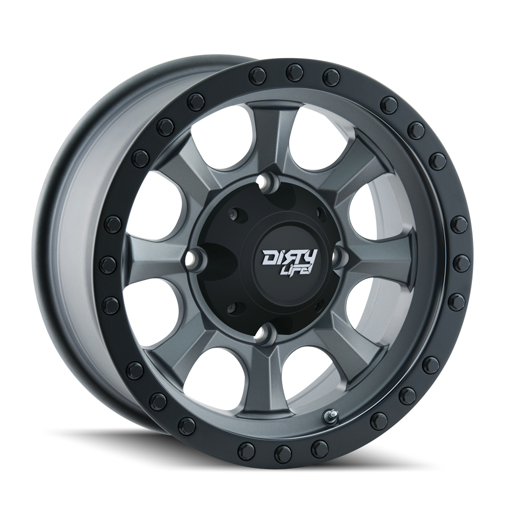Dirty Life IRONMAN Satin gunmetal 15x7 +13 4x110mm 79.4mm - WheelWiz