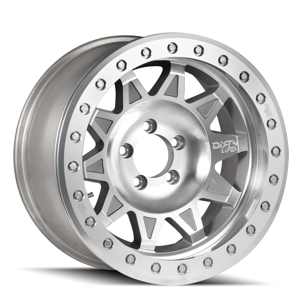 Dirty Life ROADKILL RACE Machined 17x9 -14 8x165.1mm 130.8mm - Wheelwiz