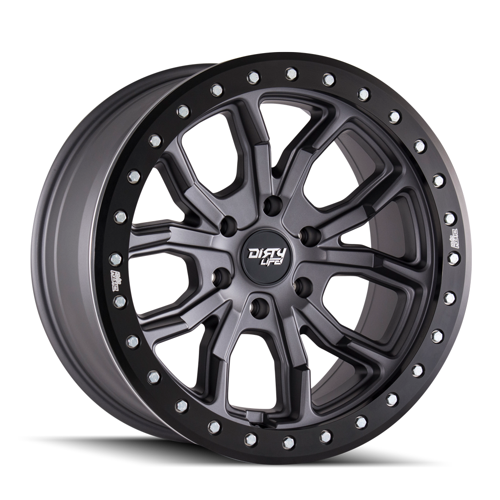 Dirty Life DT-1 Satin gunmetal 17x9 -12 6x139.7mm 106mm - Wheelwiz