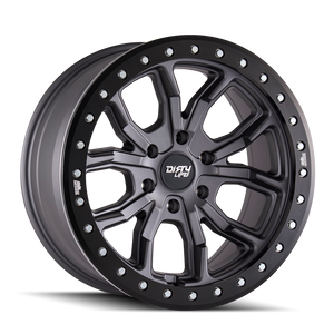 Dirty Life DT-1 Satin gunmetal 17x9 -12 5x127mm 78.1mm - Wheelwiz