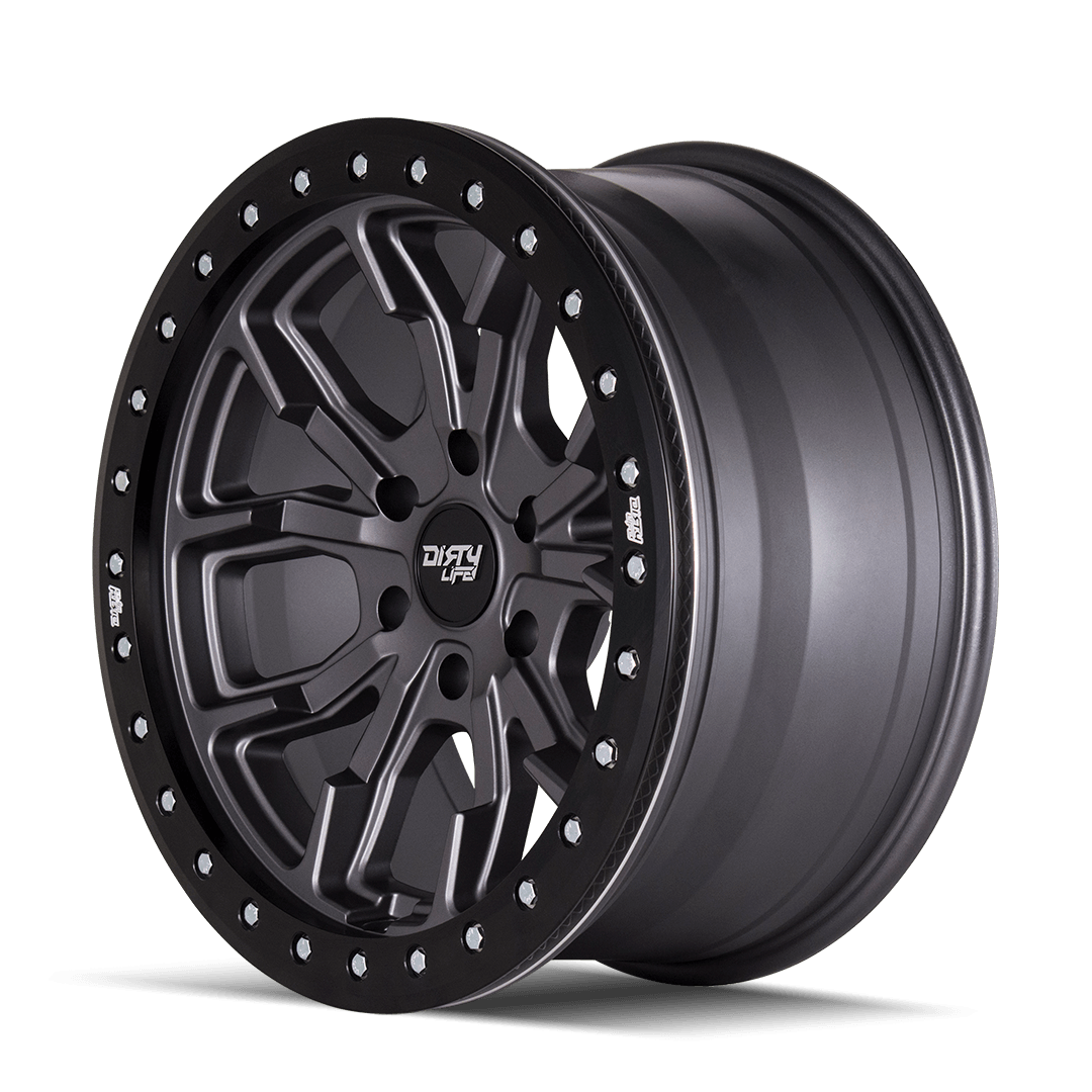 Dirty Life DT-1 Satin gunmetal 17x9 -12 6x139.7mm 106mm - Wheelwiz