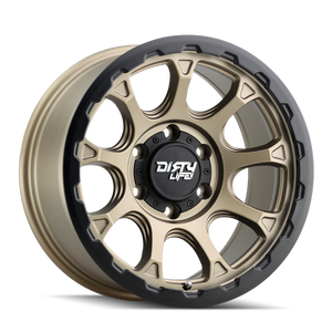Dirty Life DRIFTER Matte gold 17x8.5 -6 5x127mm 78.1mm - Wheelwiz