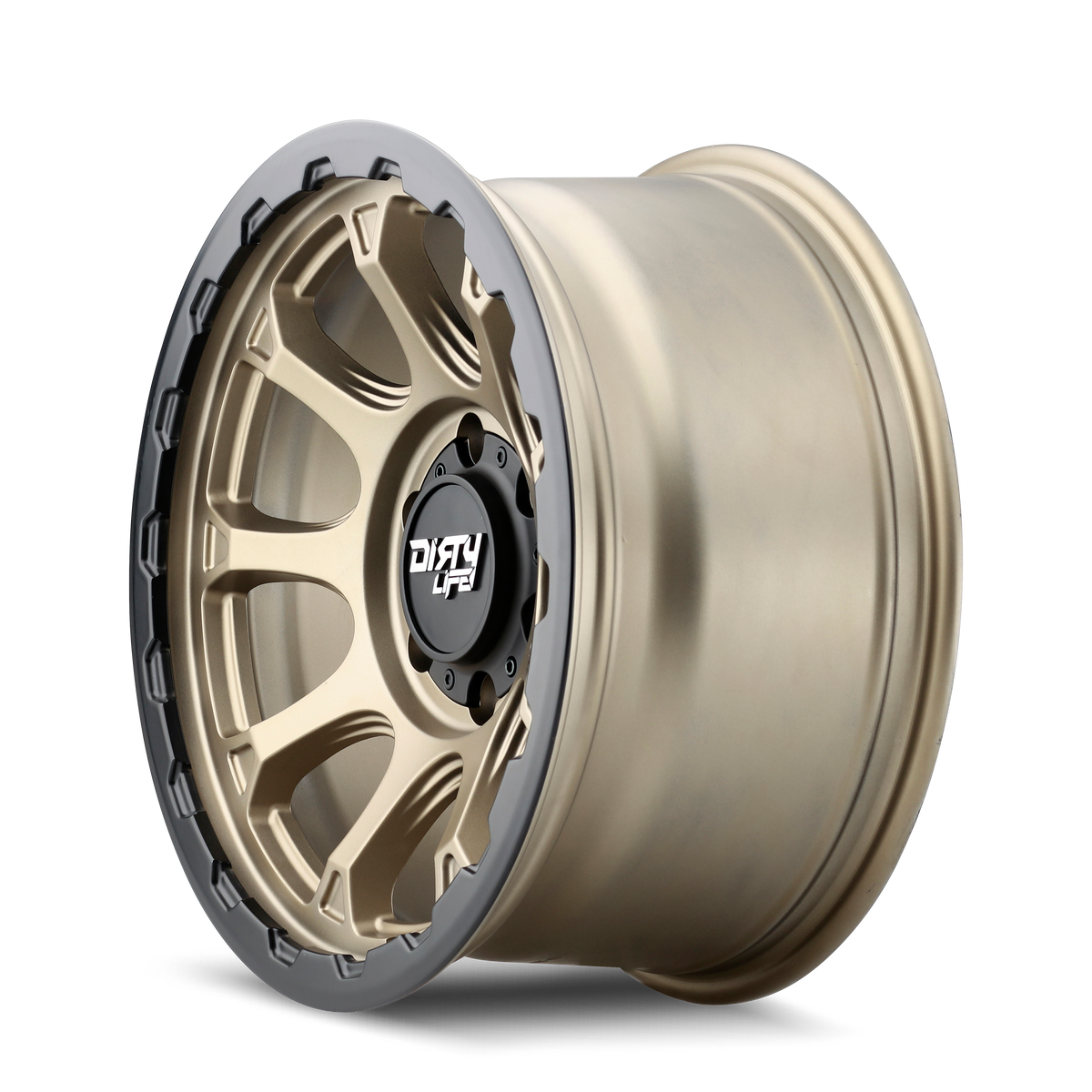 Dirty Life DRIFTER Matte gold 17x8.5 -6 6x139.7mm 106mm - Wheelwiz